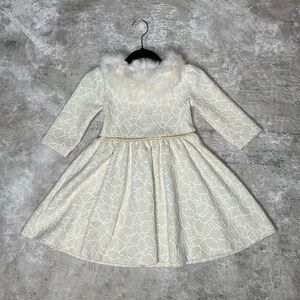 Janie and Jack holiday golden dress size 2T. BNWOT